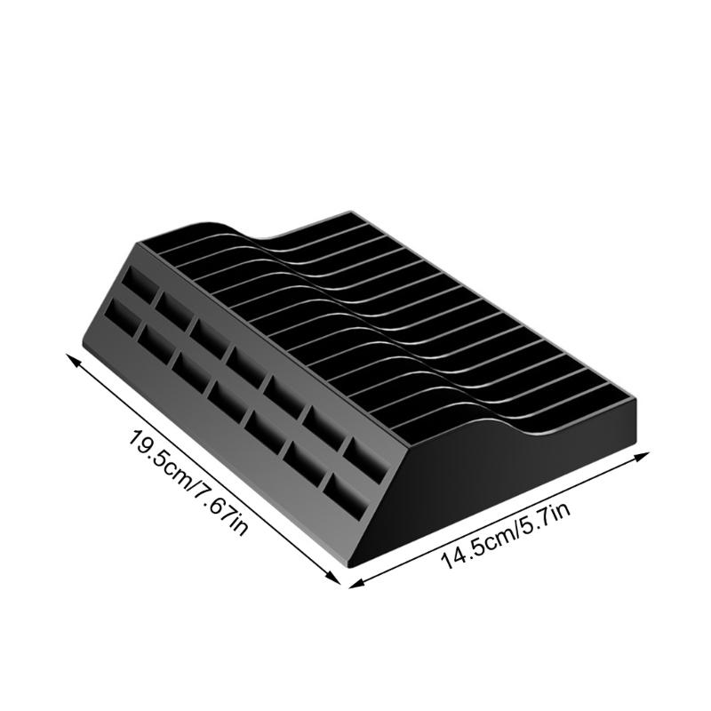 Multifunctional Game Organizers Rack For SW2 Consoles with 14 Cartridge Slots TF Storage and Integrated Dock Compartment