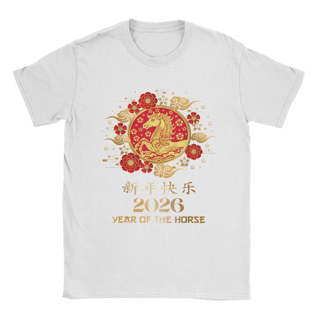 Zodiac Sign Year Of The Horse T Shirt Summer  Hipster TShirts Mens 100 Cotton Crewneck Plus Size Tees Short Sleeves Tshirt