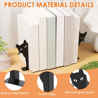 Lurchende Katze Metall Buchstütze Niedliche Katze Schreibtisch Dekorative Buchstütze Bücherregal Dekoration für Bücherregal Büro Schreibtisch Zuhause Geschenk