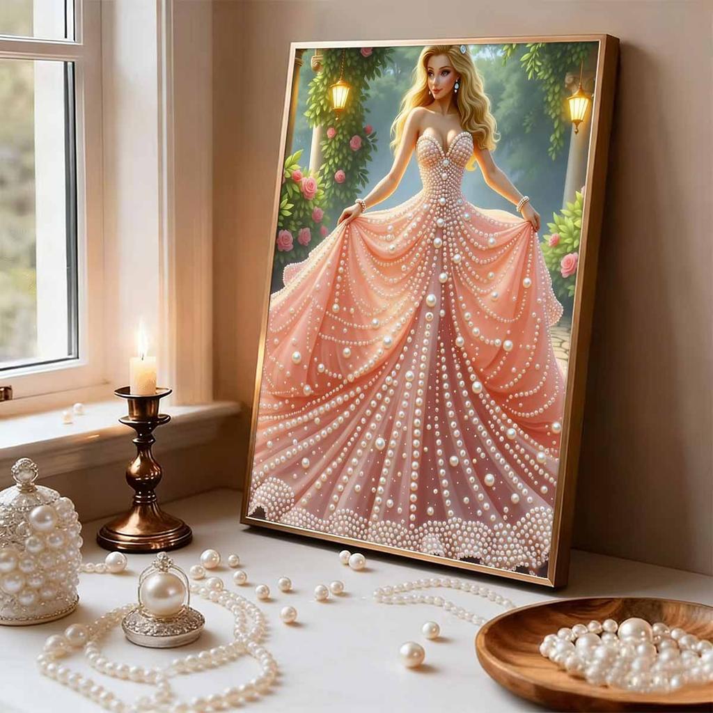 Disney Minnie Oil Painting Style Creative Pearl Painting Art 5D DIY Full Diamond Embroidery Mosaic Cross Stitch Kit Home Room Decoration