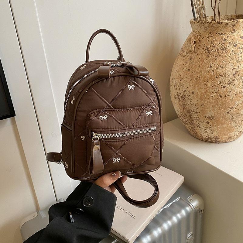 Retro Niche Backpack Women's New Medium and Versatile Student Small Backpack Bag