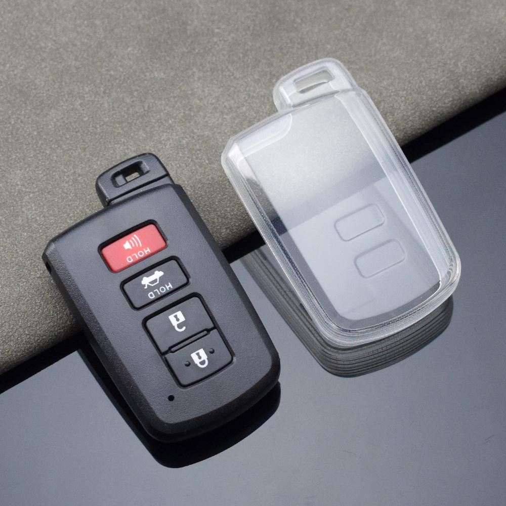 Transparente TPU-Hülle Fob Autoschlüsselhülle für Toyota Avalon Sequoia Tundra Tacoma 4Runner Land Cruise Prius RAV4 Highlander