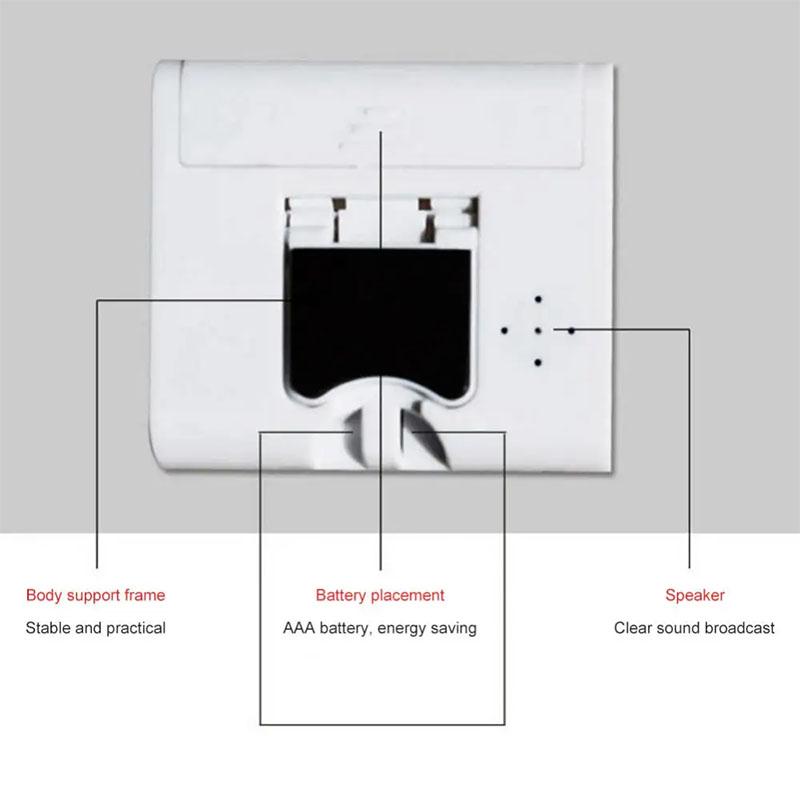 White Digital Kitchen Timer Cooking Timer LCD Digital Manual Countdown Mechanical Digital Kitchen Timer Magnetic Kitchen Gadgets