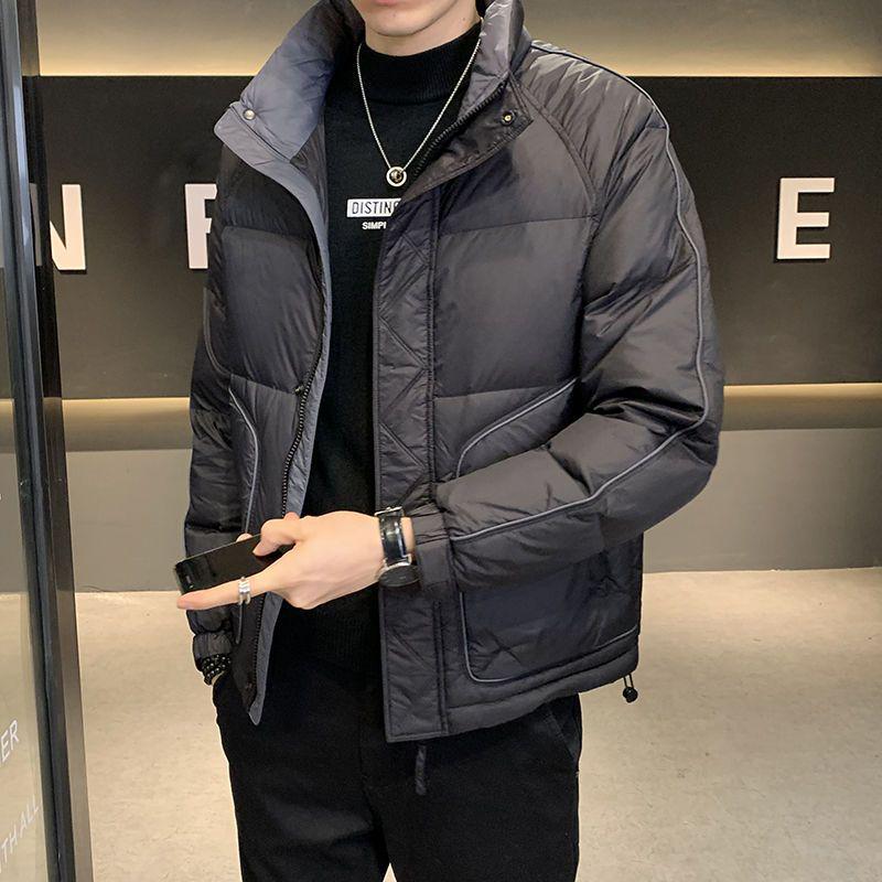 Men's Wash-Free Down Jacket - Thick, Warm Stand-Up Collar Winter Coat - Youth Fashion Casual Versatile Men's Wear