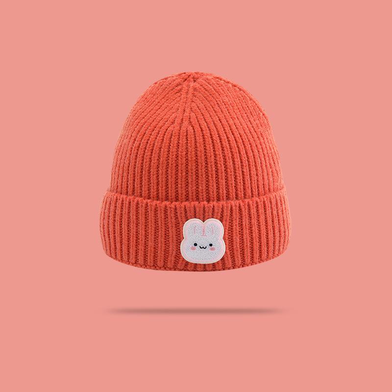 Wool Hat Autumn and Winter Men and Women Cute Rabbit Knitted Versatile Neutral Travel Hat Baby Knitted Hat Cold Hat