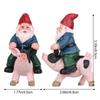 1pcs Miniature Drunk Elves Figurines Ornaments Set Mini Dwarf Pig Statues for Planter Flowerpot Decor Accessories