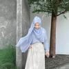 Schimmernder Schal Gefalteter Glitzer Chiffon Schal Giselle Leichter Fließender Einfacher Hijab Schals