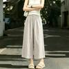 Fashion Loose Linen Thin Nine-point Casual Wide-leg Pants Women's 1116 Summer Thin High-waisted Straight-leg Pants