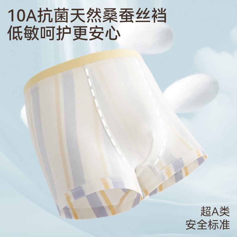 Children's Pure Cotton Underwear with Silk Antibacterial Crotch