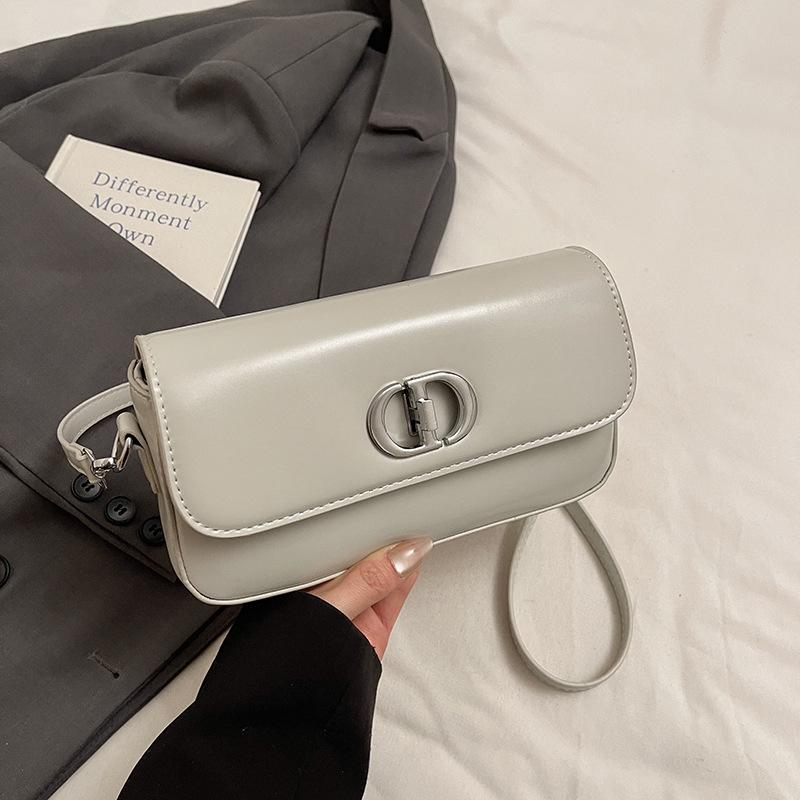 New Women's Bag Trend Versatile Fashion Trend Lock Chain Small Square Bag Single Shoulder Oblique Span Bag