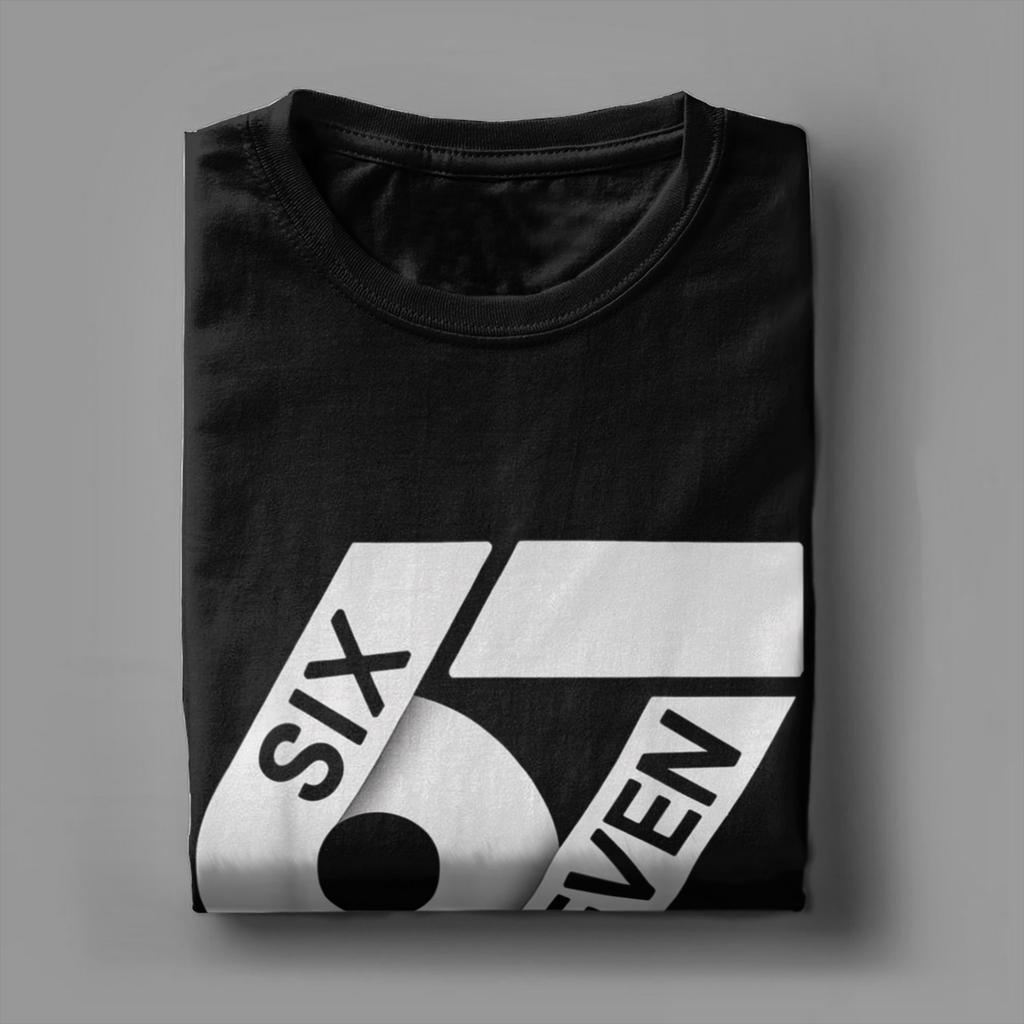 Six Seven 6 7 Meme T-Shirts Men Gen-Alpha Slang Vintage Pure Cotton Tees O Neck Short Sleeve T Shirts Big Size Clothes
