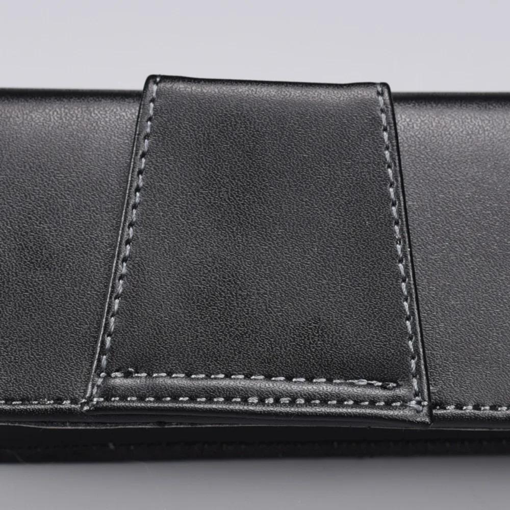 Upscale Belt Wearable PU Glasses Case Men Portable Leather Reading Glasses Storage Box Phone Bags Sunglasses Case