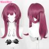 Hohe Qualität Kafka Synthetik Perücke Spiel HSR 43cm Lang Rose Lila Cosplay Anime Perücke Hitzebeständig Halloween Party Perücken + Perückenkappe