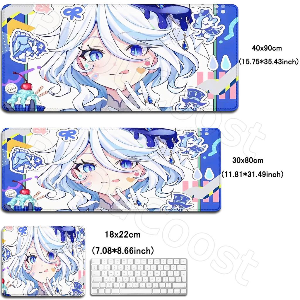 HD Kawaii Genshin Impact Furina Anime Gra Podkładka pod mysz Duża do komputera gamingowego Podkładka pod mysz Klawiatura i mysz Gracza Mata na biurko antypoślizgowa