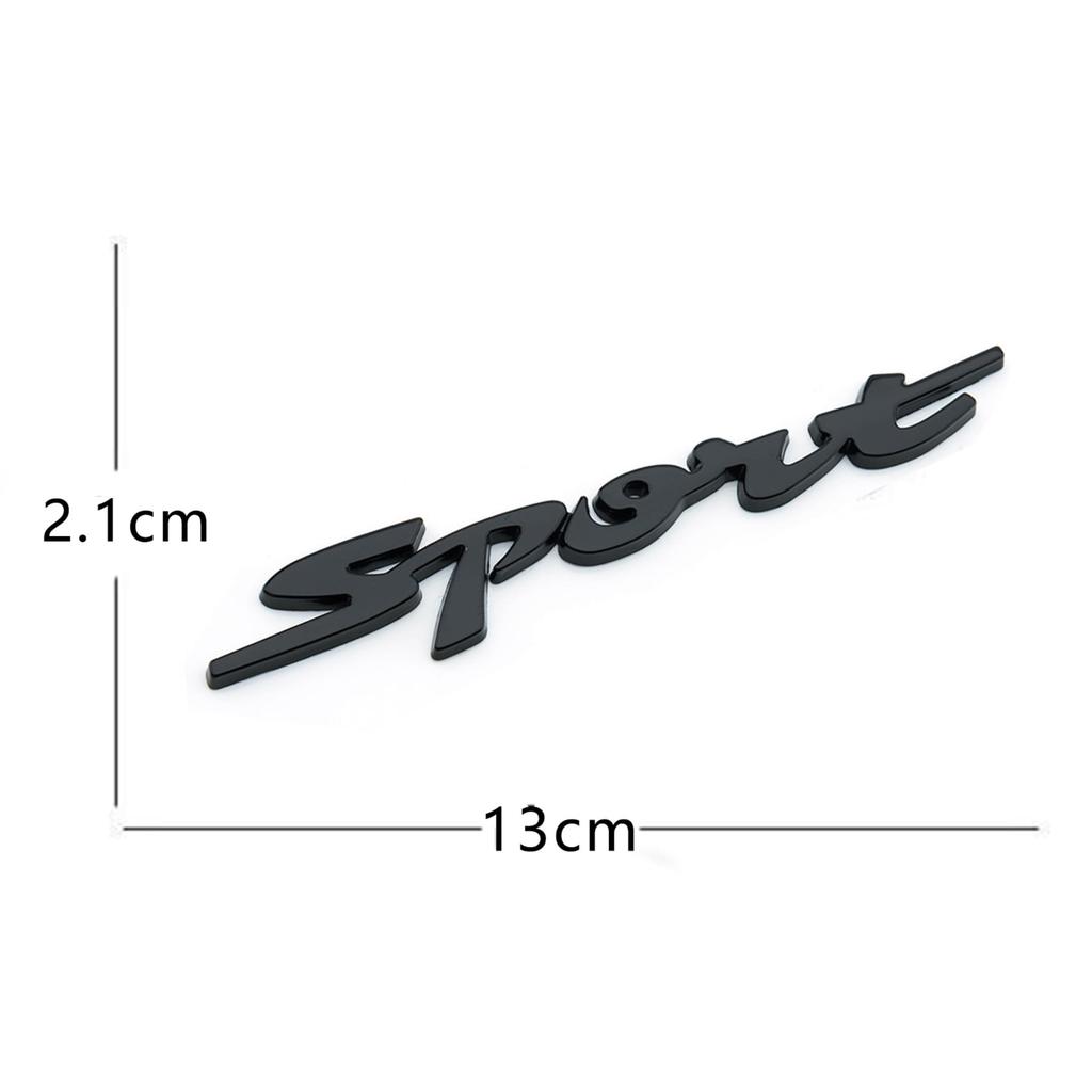 YIDELI Universeller SPORTS Aufkleber für Sportwagen Auto 3D 3D Metall Emblem Logo Auto