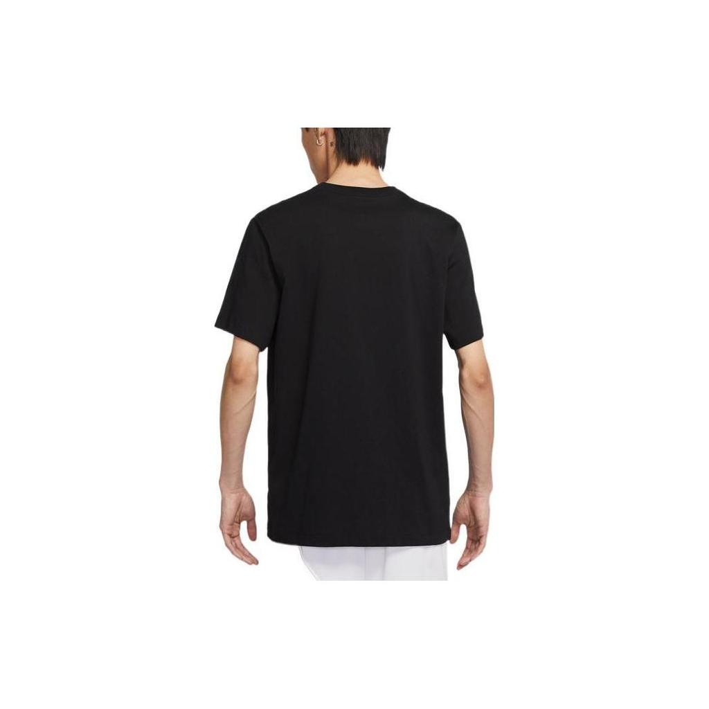 Jordan Letter Logo Graphic Print American Vintage Crew Neck Casual Short Sleeve T-Shirt Men T-Shirts Black DN1445-010