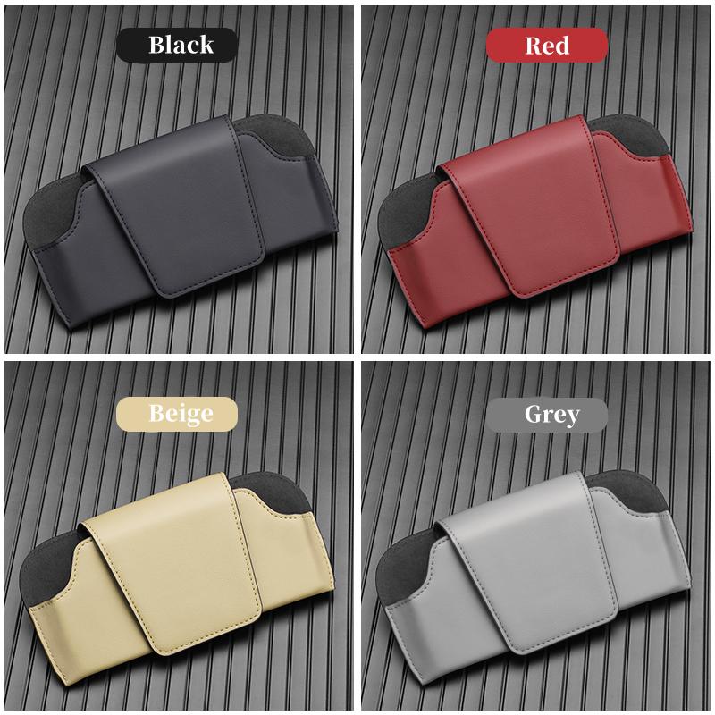 Universal Car Sunglasses Holder Case Auto Sun Visor Glasses Box Clip Sunglasses Holder Magnetic Fastener Eyeglasses Storage