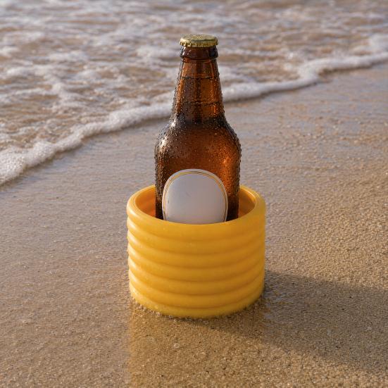 Beach Sand Cup Holder, Insertable Drink Stand with Spike, Heavy Duty Bottle Stabilizer for Outdoor, Anti Fall Beverage Holder for Party