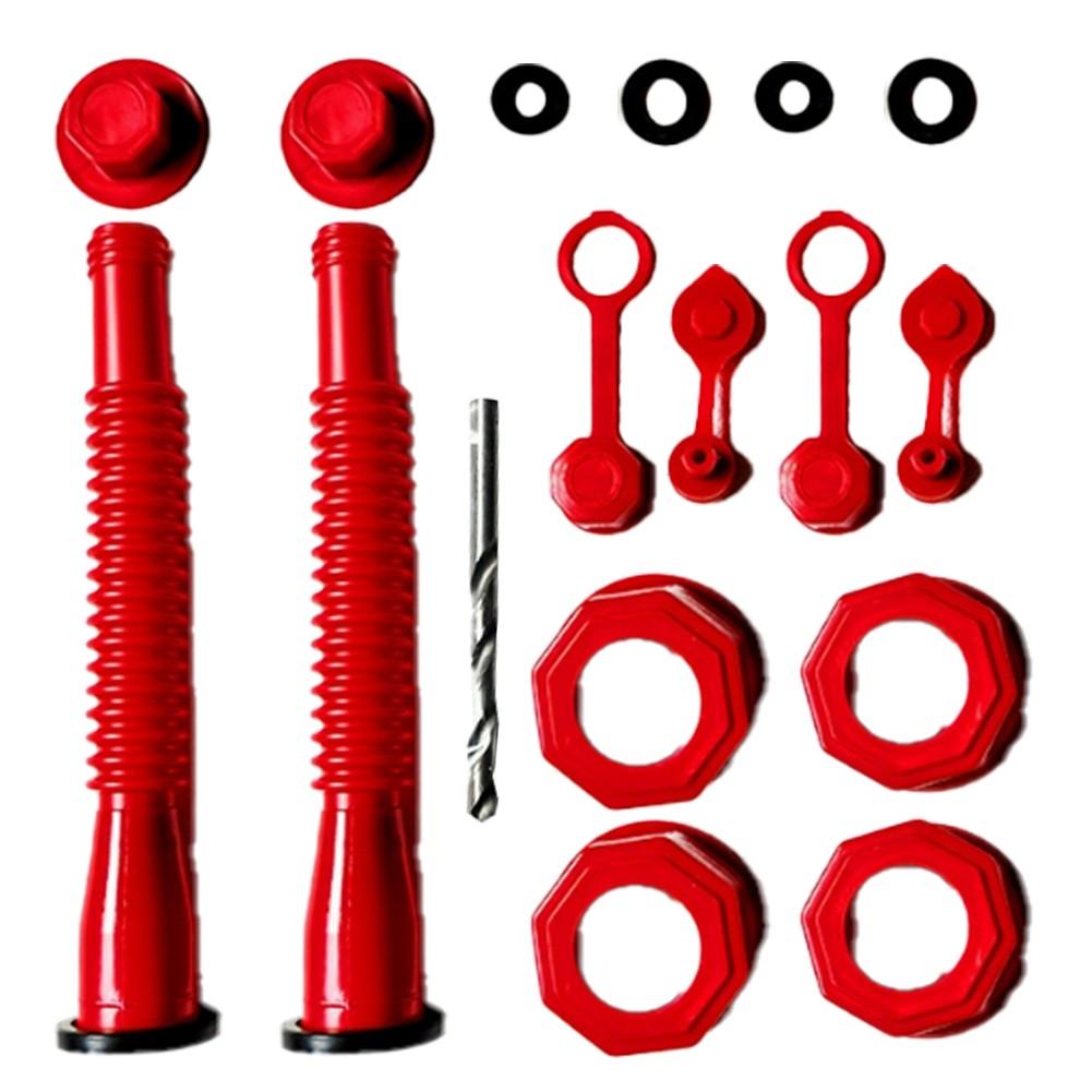 2-Piece or 4-Piece Plastic Fuel Nozzle Kit for 5-Gallon Gas Storage