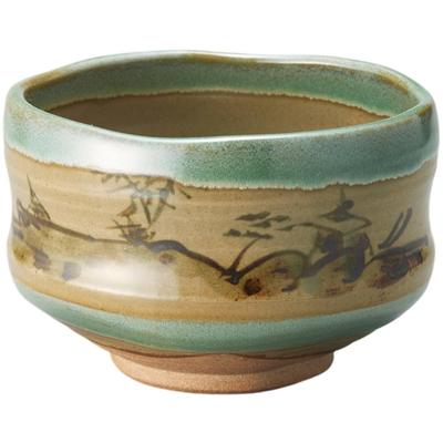 Matcha Bowl Matcha Bowl X Aoyama Landscape Painting Matcha Bowl Tea Ceremony Matcha Bowl Pottery Mino Ware Made In Japan Ale-net 12.6 H8.2cm