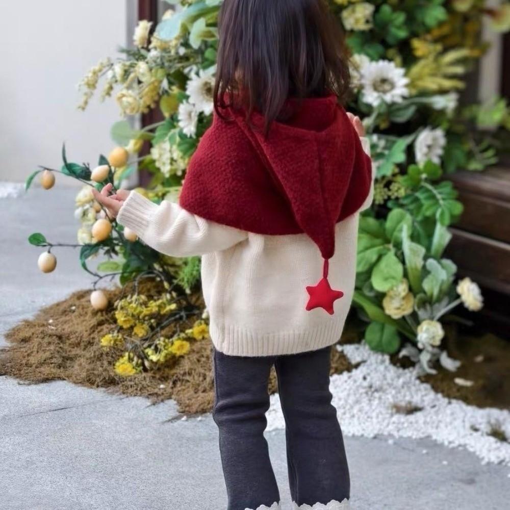 Windproof Kids Hooded Cloak Star Toddler Pullover New Hooded Cape Jacket for Toddlers