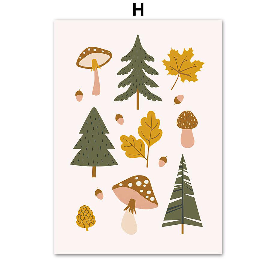 

Горный лев Радужный лес в стиле бохо детские постеры и принты настенная живопись на холсте мультяшные настенные панно Декор для детской комнаты A4 21X30cm No Framed