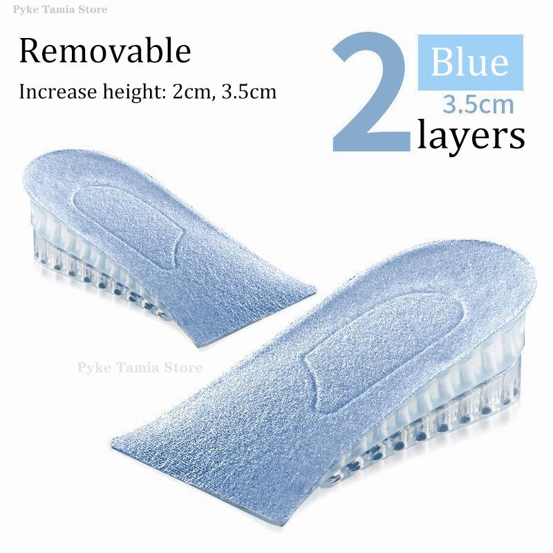Removable Height Increase Insoles Soft Silicone Shoes Flat Feet Arch Support Orthopedic Insoles Men Women Sneakers Heel Lift