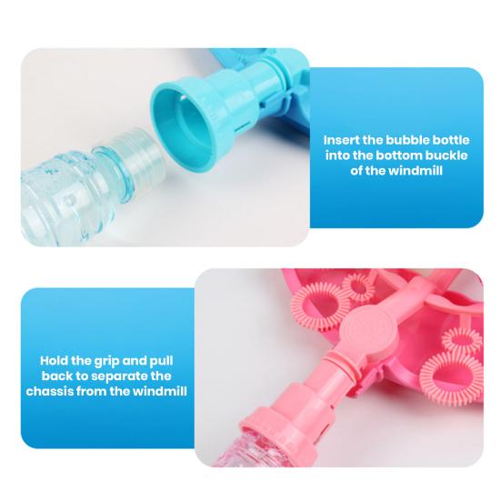 1 Set Bubble Machine Creative Windmill Bubble Maker Machine Manual Blowing