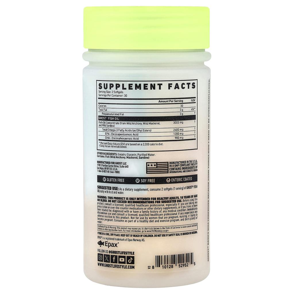 Ghost Fish Oil, 60 Softgels