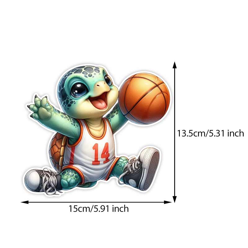 Car Sticker Animal Playing Basketball Waterproof Vinyl Decals Auto Body Window Bumper Decor Motorcycle Helmet Stickers TM217