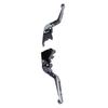 1 Pair Folding Clutch Brake Lever Aluminum Alloy 6 Level Adjustable Drum Brake Lever for FZ‑07 MT‑07 2014‑2022