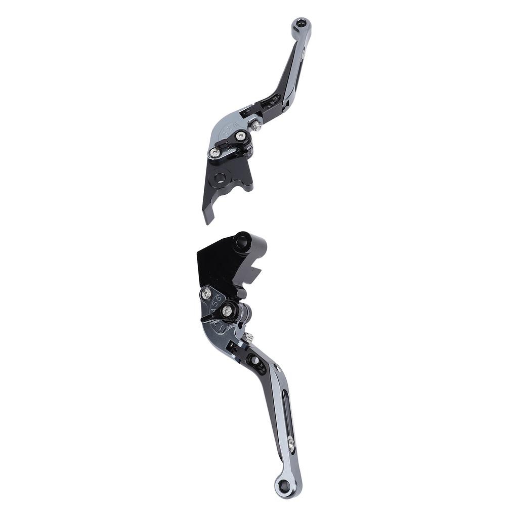 1 Pair Folding Clutch Brake Lever Aluminum Alloy 6 Level Adjustable Drum Brake Lever for FZ‑07 MT‑07 2014‑2022
