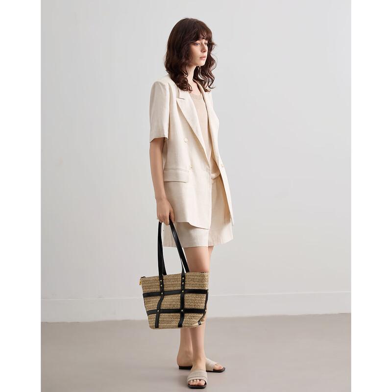 Demana Linen Lyocell Summer Blazer Shorts Set