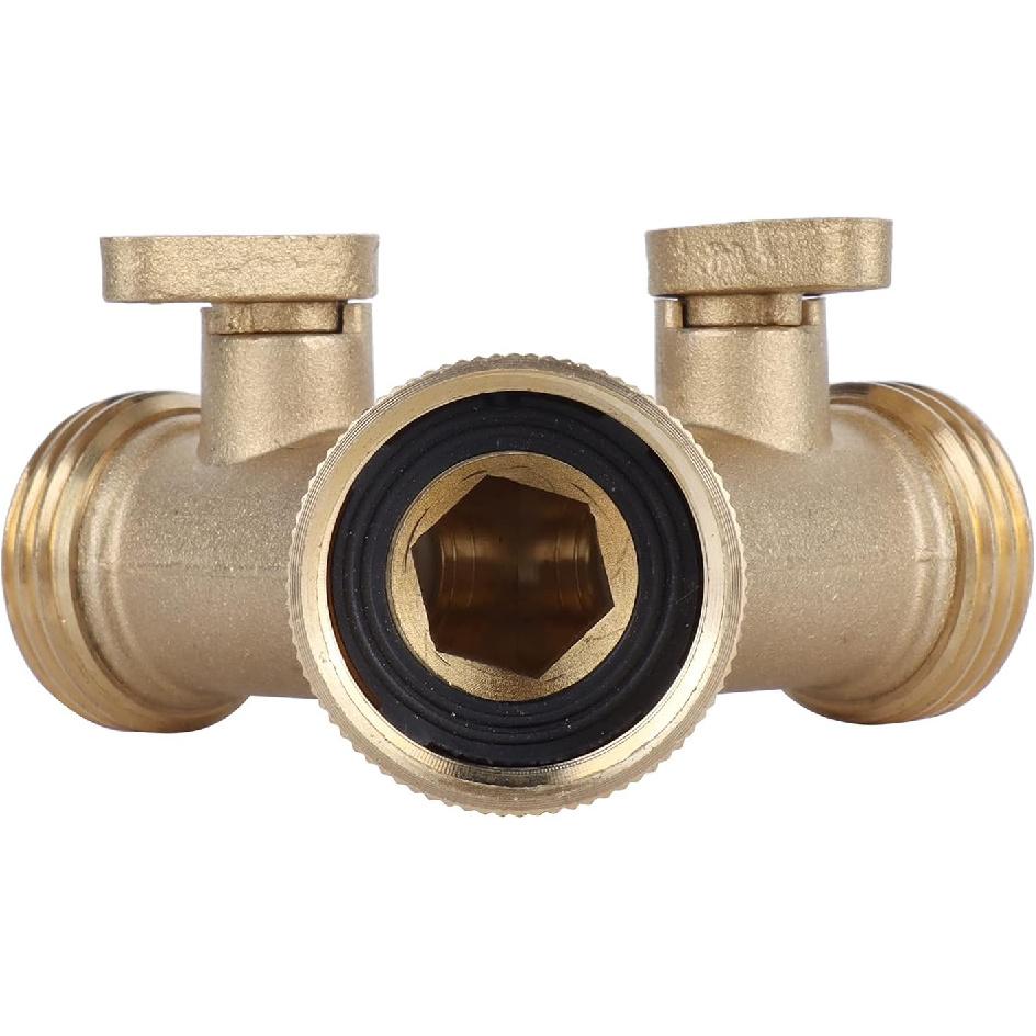 

Двухходовой разветвитель для садового шланга, Сверхпрочный латунный соединитель для садового шланга, Разветвитель выхода для садового шланга NPT 3/4 разветвитель шланга шланг