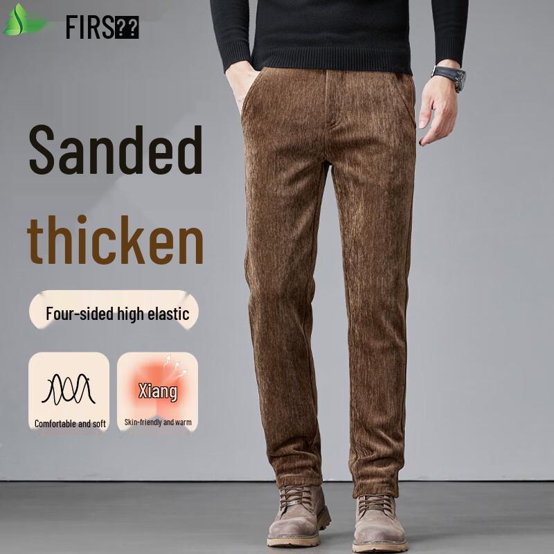 

FIRS Men s Easy-Care Wear-Resistant Autumn/Winter Casual Trousers 34