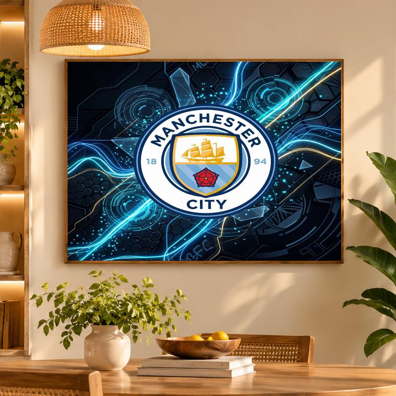 5D Diamond Painting Manchester City DIY Full Drill Diamond Art Kit Home Decoration