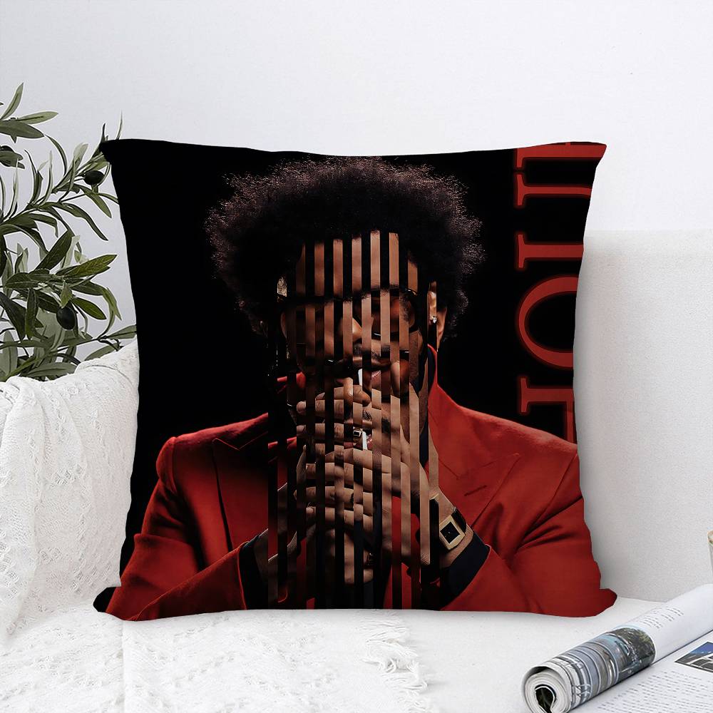 Pop Singer T-The W-Weeknd Pillow Cover For Bedroom Room And Living Room Sofa Decorative Cushion Cover