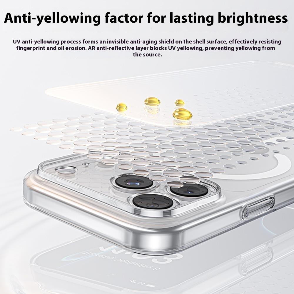 BENKS För iPhone 17 Pro Max Magnetiskt Fodral Ultratunt Genomskinligt PC-fodral som känns som en bar telefon Kompatibelt med MagSafe