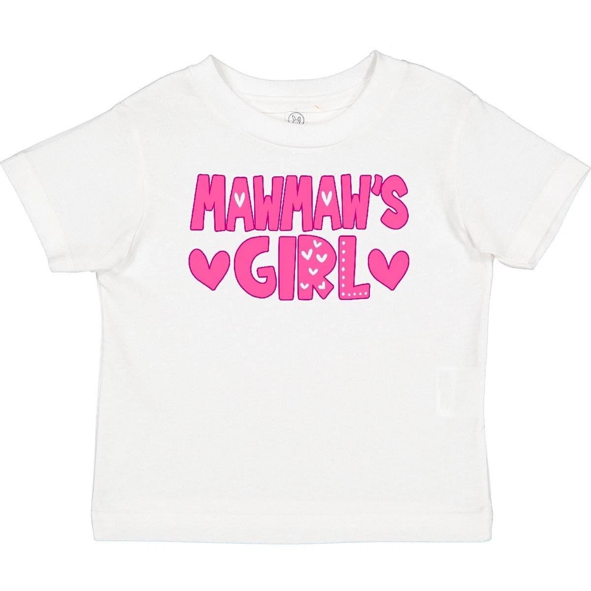 Inktastic Mawmaw s Girl Gender Reveal Baby kids boys T-Shirt Family Girls Grandma Little 120