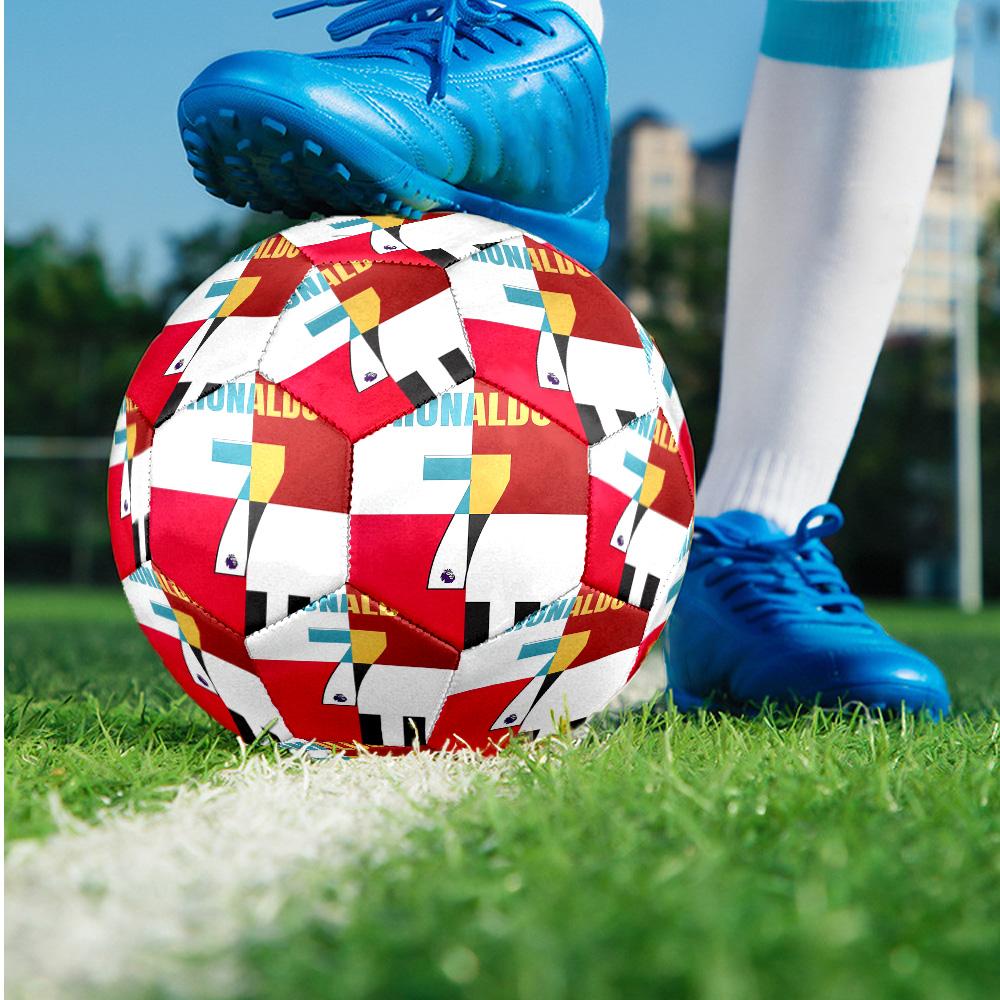 Cristiano Ronaldo Theme Soccer Ball Size 5 Soccer Ball Soft Touch Professional Training Football for Outdoor Sports
