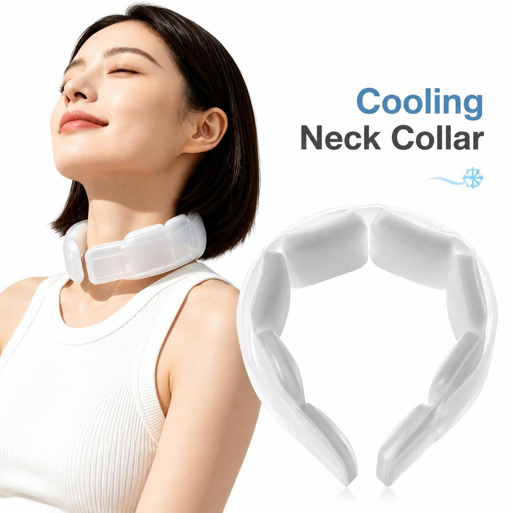 Summer PCM Ice Cooling Neck Collar Portable Hanging Anti-Heat Outdoor Sports Running 28°C Quick Cool Reusable TPU