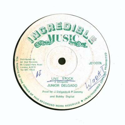 12inch Record JUNIOR DELGADO - Live Stock / Shock Pt. 2 JD007 Incredible Musi UK Reggae, Ska & Dub Used