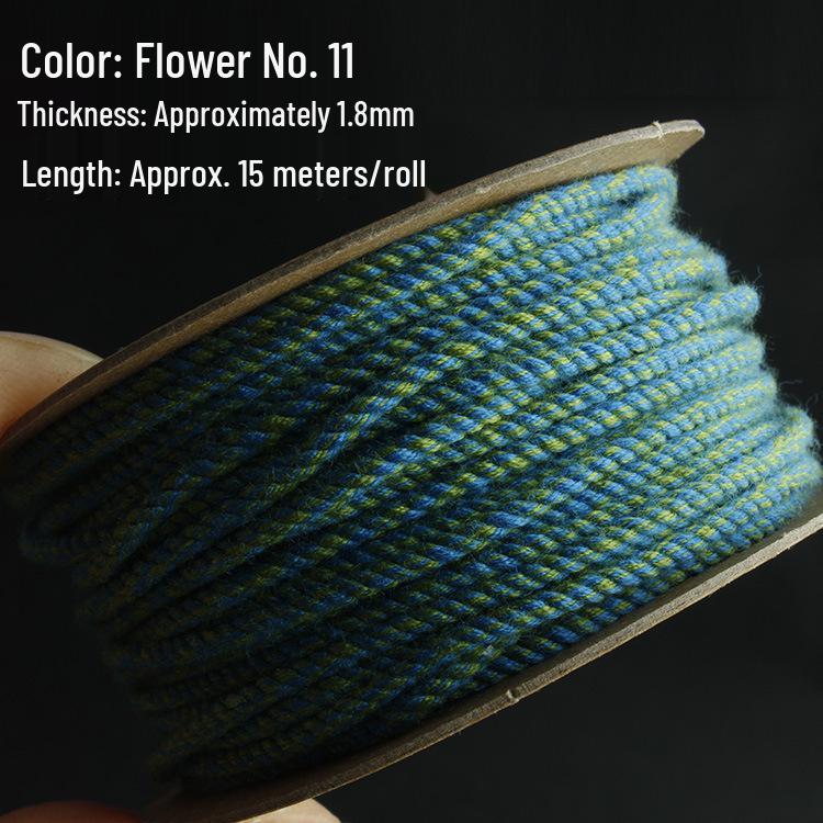 Multi-Color Hand-Twisted Cotton Rope for Beading and DIY Projects