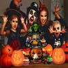 Pumpkin Skull Cupcake Stand for Halloween Party Table Centerpieces, 3 Tiered Paper Dessert Tower for Cupcake, Candy, and Dessert Displays