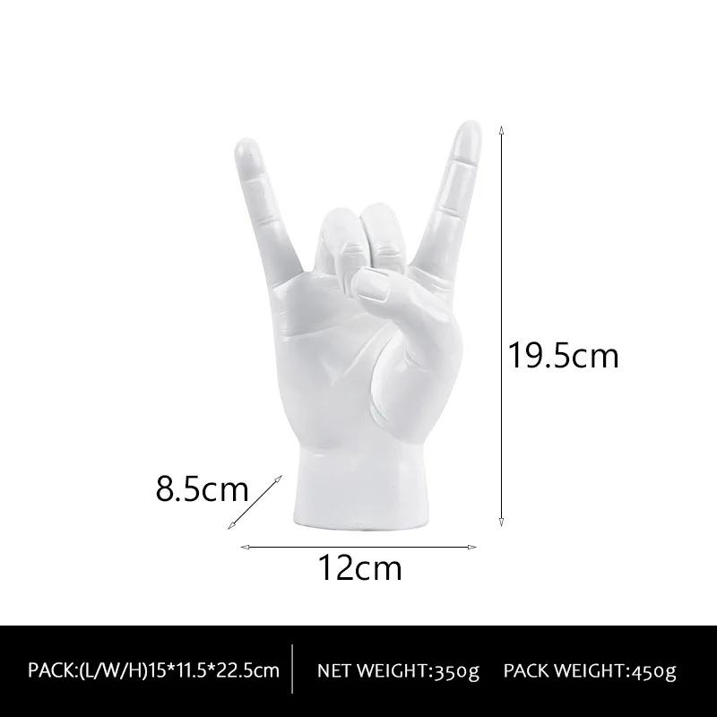 Aesthetic Luxury Figurines Hand Resin Creative Modern Accessories Kawaii Nordic Sculptures Original Valentines Day Gift Ornaments Room Decor