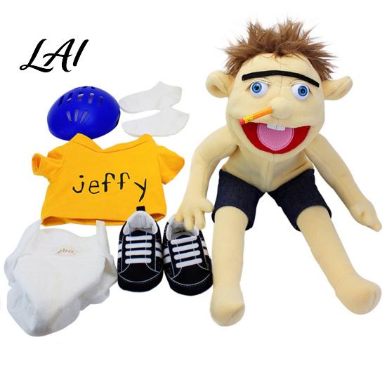 Parent-child Interaction Toy Jeffy Hand Puppet with Removable Tops Shoes Adventure Game