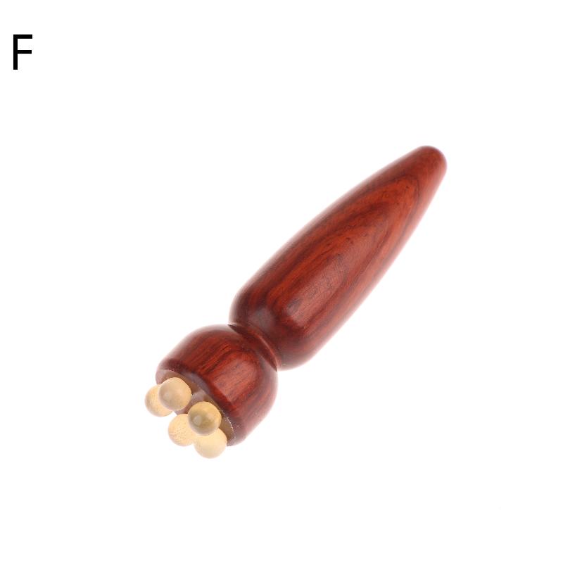 1Pcs Sandalwood Eye Massage Stick Five Beads Lotus Seedpod Face Massage Tools Gua Sha Face Skin Care Massager Reduce Puffiness