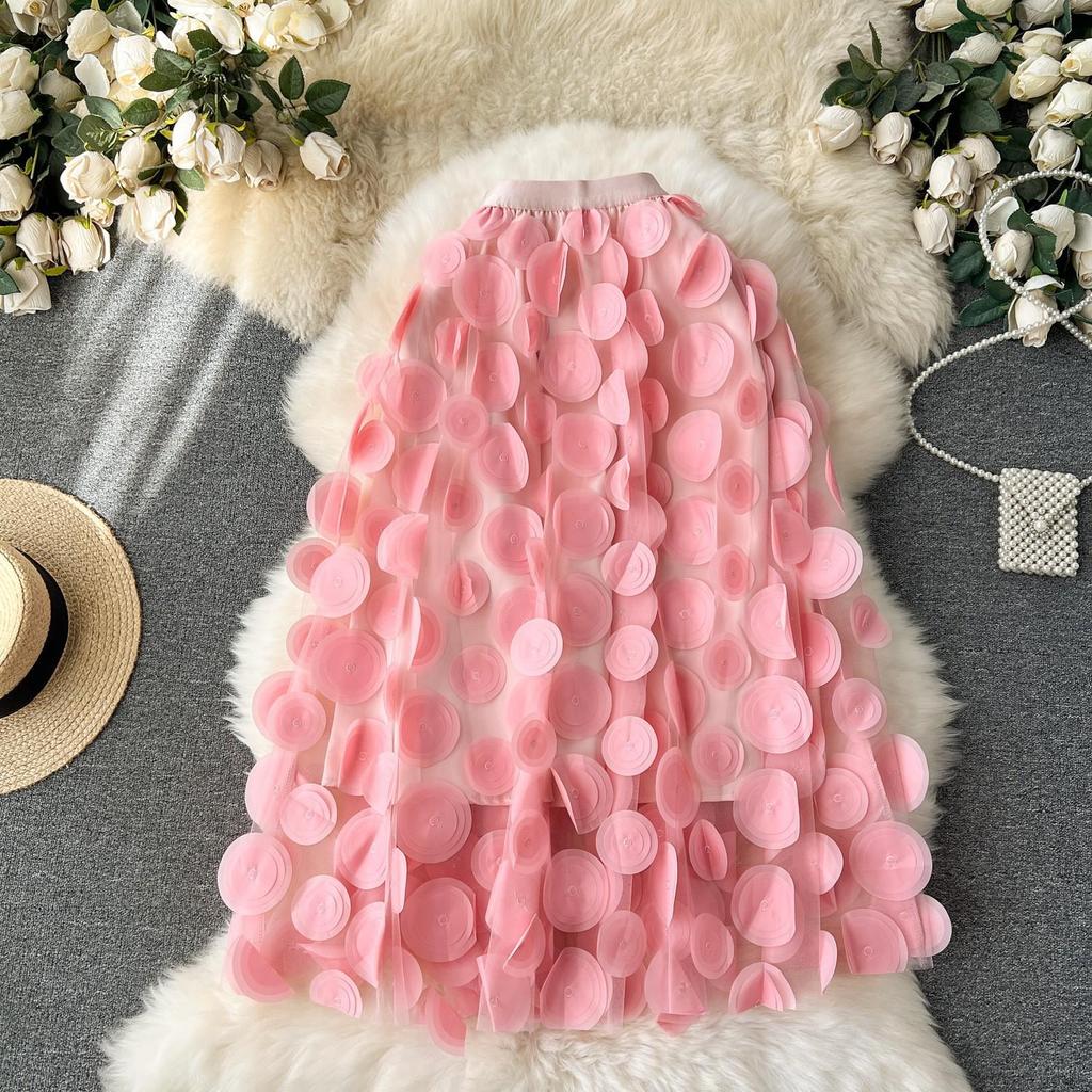 2026 High Waist Floral Mesh A-Line Fairy Skirt for Women