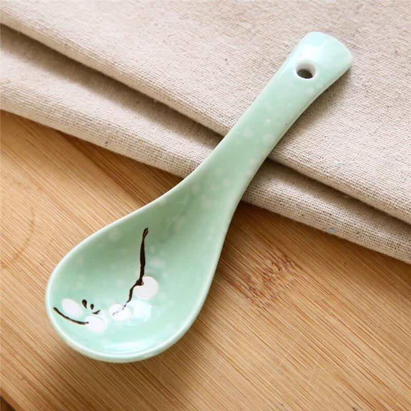 ZISIZ Snowflake Ceramic Spoon