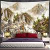Mountain And Water Background Mural Tapestry Wall Hanging Psychedelic Hippie Tv Background Wall Home Decor